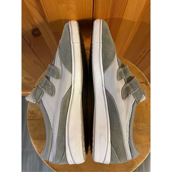 Grasshoppers Size 11WW Double Strap Suede  Mesh Gray Sneakers - Picture 6 of 9